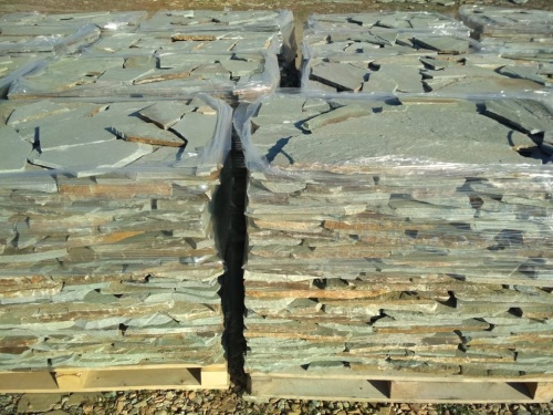 Плитняк златолит зелёный для цоколя, отмостки купить в Сергиеву Посаду